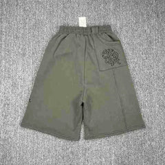 Mertra Pocket Emblem Sweat Shorts - Olive Grey