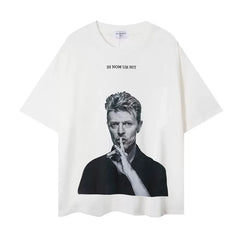 IH NOM UH NIT David Bowie Portrait Tee - Off-White