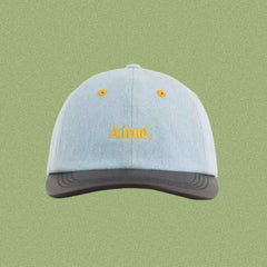 Aimé Leon Dore Small Cursive Logo Denim Hat - Light Blue / Navy