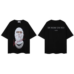 IH NOM UH NIT Authentic Script Mask Tee - Black