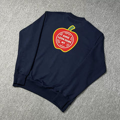 Aimé Leon Dore Apple Graphic Sweatshirt - Navy