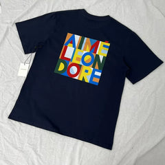 Aimé Leon Dore Block Color Logo Tee - Blue