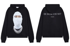 IH NOM UH NIT Textured Mask Pearl Hoodie - Black