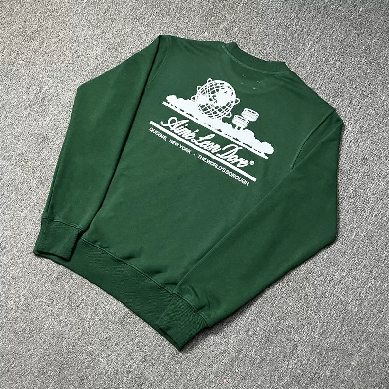 Aimé Leon Dore World Graphic Sweatshirt - Forest Green