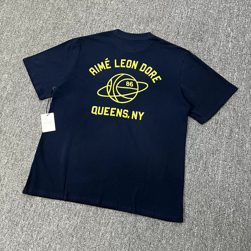 Aimé Leon Dore Queens Basketball Graphic Tee - Blue