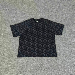 Mertra All-Over Monogram Pattern Tee - Black