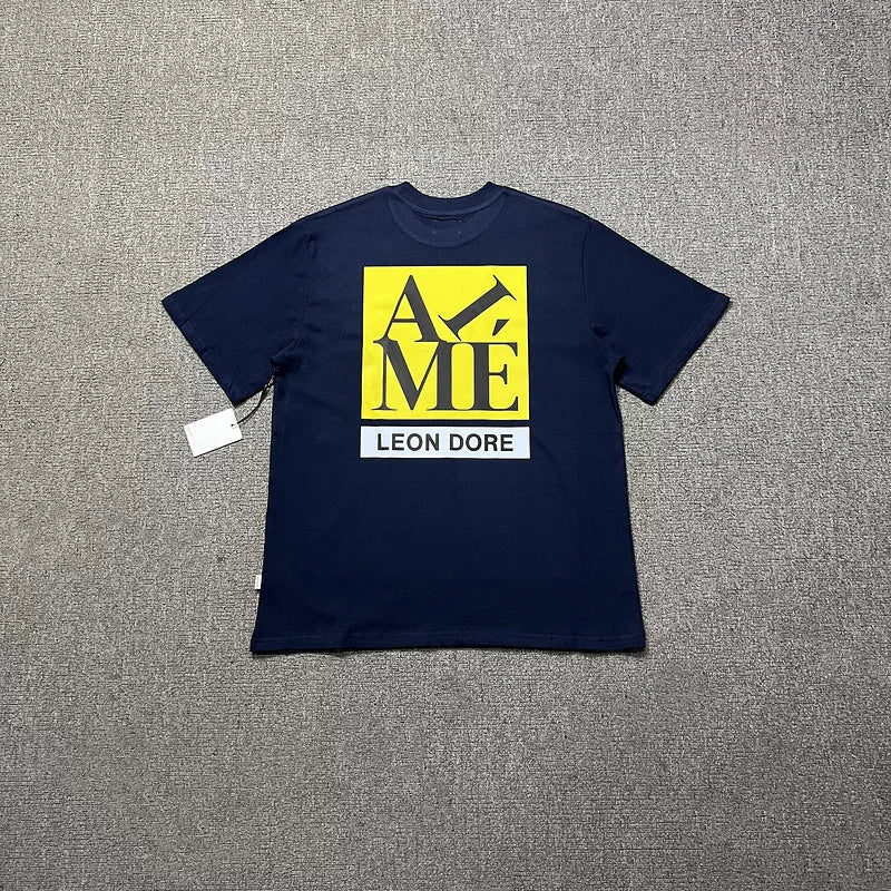 Aimé Leon Dore Box Logo Graphic Tee - Navy